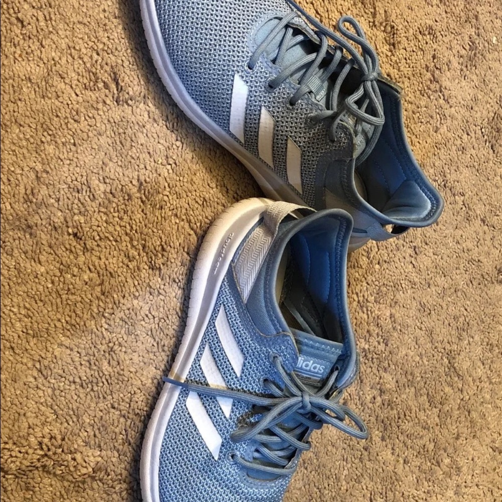 Blue adidas shoes